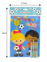 Load image into Gallery viewer, Soccer Coloring Books with Crayons Party Favors - Set of 6 or 12