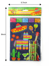 Load image into Gallery viewer, Fiesta Coloring Books with Crayons Party Favors - Set of 6 or 12