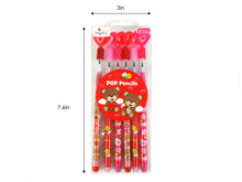 Load image into Gallery viewer, Valentine&#39;s Day Stackable Point Pencils - Set of 6