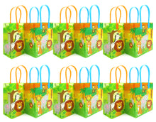 Load image into Gallery viewer, Safari Jungle Animals Party Favor Bags Treat Bags - Set of 6 or 12
