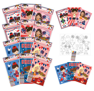 Cheerleading Coloring Books - Set of 6 or 12