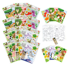 Load image into Gallery viewer, Animal Coloring Books with Crayons Party Favors - Set of 6 or 12
