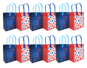 Patriotic 4th of July Party Favor Bags Treat Bags - Set of 6 or 12