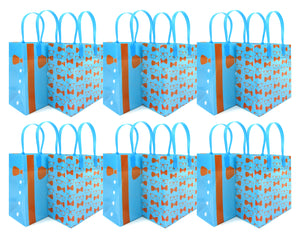 Orange Bow Tie Suspenders Party Favor Bags Treat Bags - Set of 6 or 12