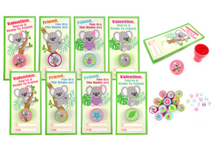 Koala Valentine's Day Cards with Stampers for Classroom Exchange