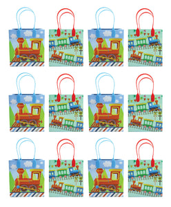 Train Party Favor Bags Treat Bags - 12 Bags