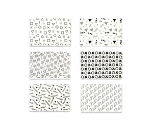 80’s Black and White - 36 Pack Assorted Greeting Cards for All Occasions - 6 Design
