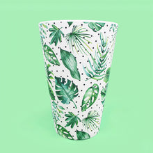 Load image into Gallery viewer, Eco-Friendly Reusable Plant Fiber Travel Mug with Monstera Leaves Design