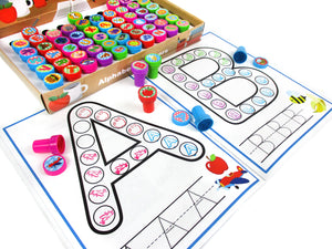 Alphabet Assorted Stampers for Kids with Free Activity Book