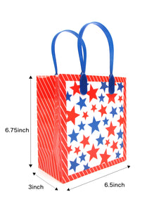 Patriotic 4th of July Party Favor Bags Treat Bags - Set of 6 or 12