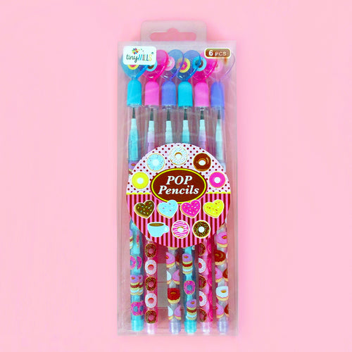 Donut Stackable Point Pencils - Set of 6