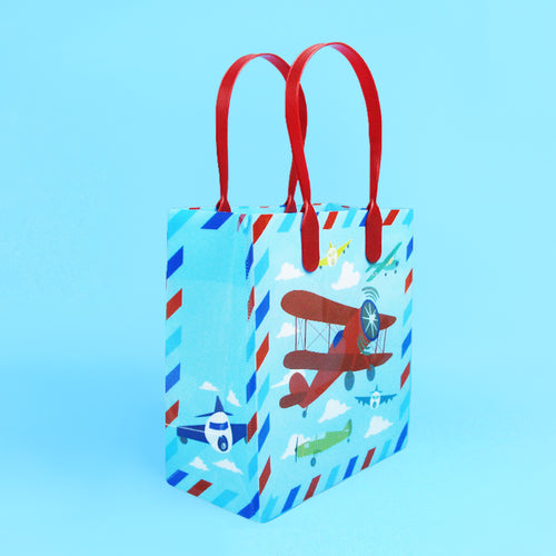 Airplane Party Favor Bags Treat Bags - Set of 6 or 12