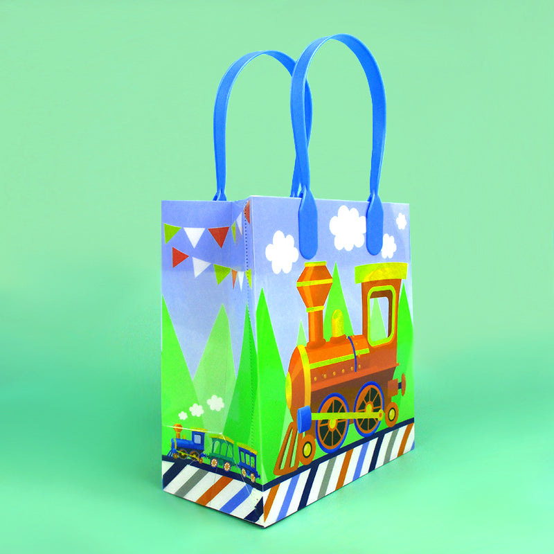 Train Party Favor Bags Treat Bags - 12 Bags