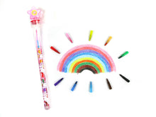 Load image into Gallery viewer, Unicorn Stackable Crayon with Stamper Topper