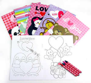 Valentine's Day Value Pack Arts and Crafts Party Favor Handout Kits