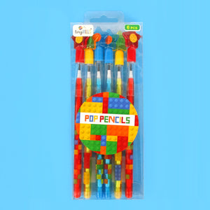 Brick Stackable Point Pencils - Set of 6