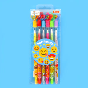 Emoji Stackable Point Pencils - Set of 6