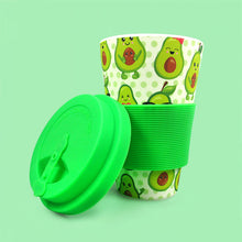 Load image into Gallery viewer, Eco-Friendly Reusable Plant Fiber Travel Mug with Avocado Design