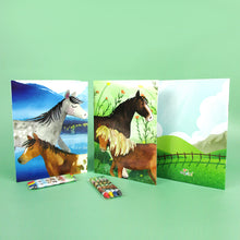 Load image into Gallery viewer, Horses Coloring Books with Crayons Party Favors - Set of 6 or 12