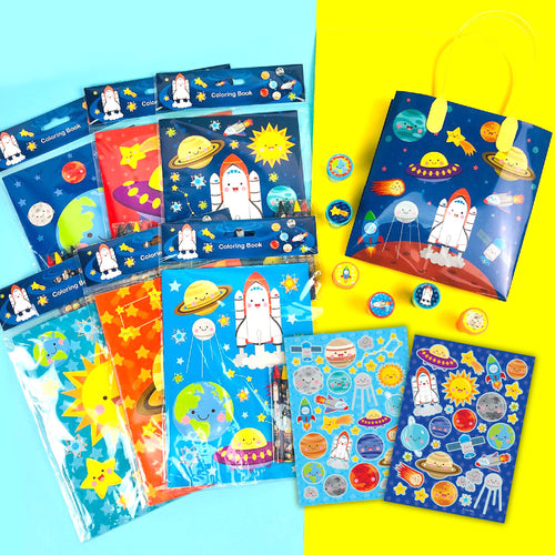 Outer Space Galaxy Party Favor Bundle for 12 Kids