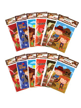 Load image into Gallery viewer, Western Cowboy Cowgirl Coloring Books with Crayons Party Favors - Set of 6 or 12