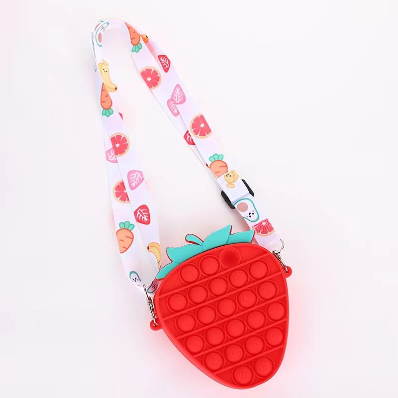 Strawberry Popper Fidget Crossbody Bag