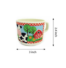 Load image into Gallery viewer, TINYMILLS 5-Piece Eco-Friendly Plant Fiber Dinnerware Set with Farm Animals Design