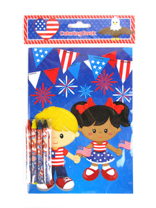Patriotic 4th of July Coloring Books - Set of 6 or 12