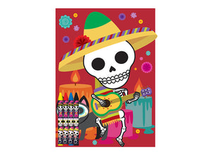 Day of the Dead Coloring Books with Crayons Party Favors - Set of 6 or 12