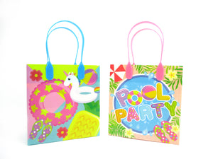 Pool Beach Summer Party Favor Bags Treat Bags - Set of 6 or 12