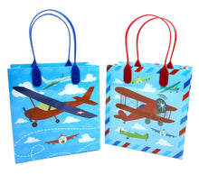 Load image into Gallery viewer, Airplane Party Favor Bags Treat Bags - Set of 6 or 12