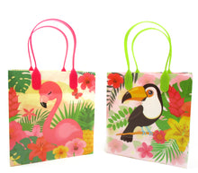 Load image into Gallery viewer, Flamingo Tropical Luau Party Favor Bags Treat Bags - Set of 6 or 12