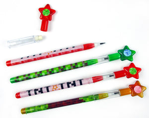 Pixels Mine Crafter Themed Multi Point Pencils