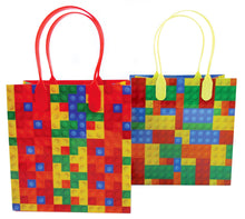 Load image into Gallery viewer, Building Blocks Brick Party Favor Bags Treat - Set of 6 or 12