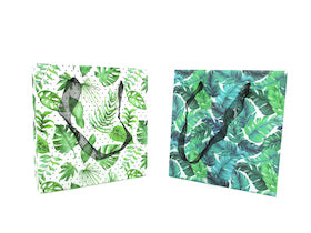 Tropical Plants Monstera Leaves Party Favor Treat Bags - Set of 6 or 12