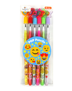 Emoji Stackable Point Pencils - Set of 6
