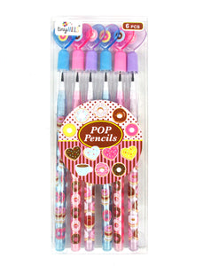 Donut Stackable Point Pencils - Set of 6
