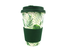 Load image into Gallery viewer, Eco-Friendly Reusable Plant Fiber Travel Mug with Monstera Leaves Design