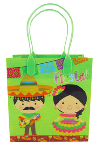 Fiesta Themed Party Favor Bags Treat Bags - Set of 6 or 12