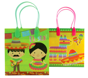 Fiesta Themed Party Favor Bags Treat Bags - Set of 6 or 12