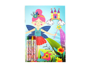 Magic Fairies Coloring Books with Crayons Party Favors - Set of 6 or 12