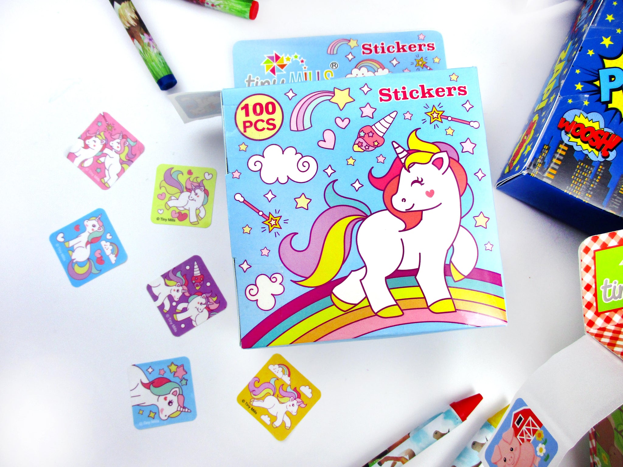 Unicorn Stickers 100 Stickers/Dispenser, Pack of 1, 6 or 12 Dispensers ...