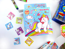 Load image into Gallery viewer, Unicorn Stickers 100 Stickers/Dispenser, Pack of 1, 6 or 12 Dispensers