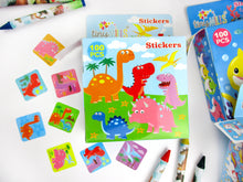 Load image into Gallery viewer, Dinosaur Stickers 100 Stickers/Dispenser, Pack of 1 or 6 or 12 Dispensers