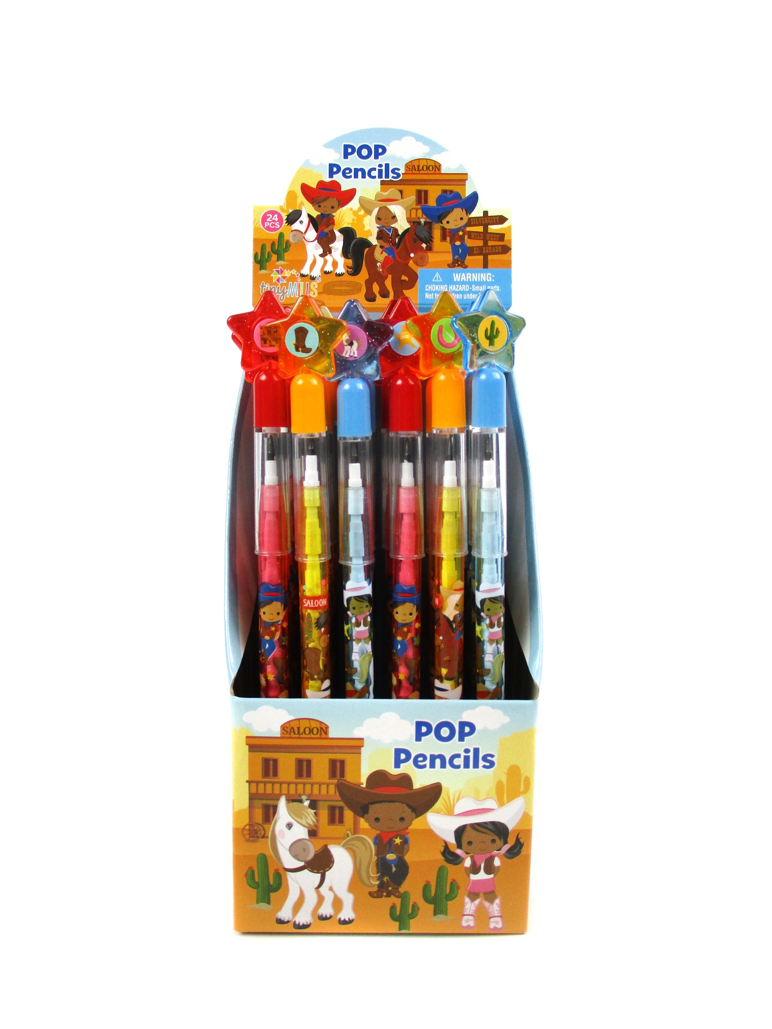 TINYMILLS 24 Pc Western Cowboy Cowgirl Stampers For Kids – Party Favors & Crafts