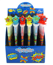 Load image into Gallery viewer, Superhero Stackable Crayon with Stamper Topper