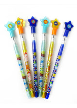 Load image into Gallery viewer, Outer Space Rockets Stackable Point Pencils - Set of 6