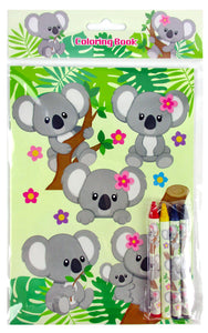 Koalas Coloring Books with Crayons - Set of 6 or 12