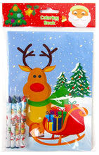 Load image into Gallery viewer, Christmas Holidays Coloring Books with Crayons - Set of 6 or 12