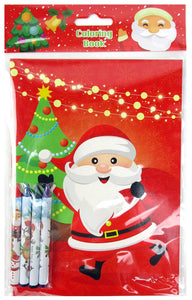 Christmas Holidays Coloring Books with Crayons - Set of 6 or 12